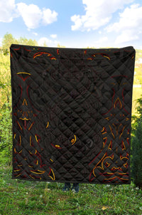 New Zealand Premium Quilt, Maori Gods Tumatauenga (God Of War) - Black - Polynesian Pride