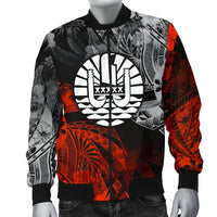 Tahiti Polynesian Men's Bomber Jacket - Vintage Polynesian Turtle - Polynesian Pride