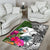 Wallis And Futuna Area Rug White - Turtle Plumeria Banana Leaf - Polynesian Pride