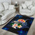 Tahiti Polynesian Area Rug - Turtle With Plumeria Flowers - Polynesian Pride