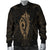 Hawaii Kakau Makau Fish Hook Kanaka Map Men's Bomber Jacket Polynesian - Gold - Polynesian Pride