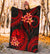 Tahiti Polynesian Premium Blanket - Red Plumeria - Polynesian Pride