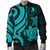 Yap Micronesian Men Bomber Jacket - Turquoise Tentacle Turtle - Polynesian Pride