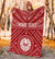 Tahiti Personalised Premium Blanket - Tahiti Seal In Polynesian Tattoo Style (Red) - Polynesian Pride