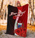 Samoa Polynesian Custom Personalised Premium Blanket - Coat Of Arm With Hibiscus - Polynesian Pride