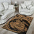 Hawaiian Map Kanaka Honu Hibiscus Globular Polynesian Area Rug AH - Polynesian Pride