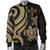 Kosrae Micronesian Men Bomber Jacket - Gold Tentacle Turtle - Polynesian Pride