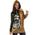 Samoa Polynesian Women's Hoodie Dress Gold - Turtle With Hook - Polynesian Pride