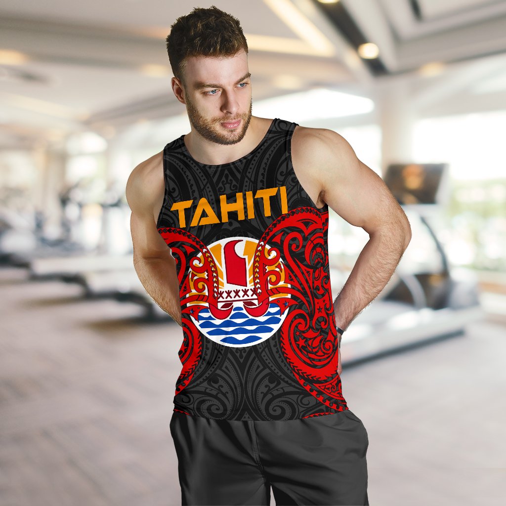 Tahiti Polynesian Men's Tank Top - Tahitians Spirit - Polynesian Pride