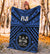 Fiji Premium Blanket - Fiji Seal With Polynesian Tattoo Style (Blue) - Polynesian Pride