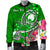 Pohnpei Custom Personalised Men's Bomber Jacket - Turtle Plumeria (Green) - Polynesian Pride