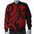 Wallis and Futuna Men's Bomber Jacket - Red Tentacle Turtle - Polynesian Pride