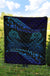 Aotearoa Premium Quilt Blue Maori Manaia With Silver Fern - Polynesian Pride