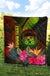 Polynesian Hawaii Polynesian Personalised Premium Quilt - Hibiscus and Banana Leaves - Polynesian Pride