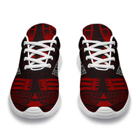 Kiribati Sport Sneakers - Polynesian Tattoo Red - Polynesian Pride
