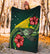 Tokelau Polynesian Premium Blanket - Green Turtle Hibiscus - Polynesian Pride