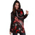 Yap Polynesian Hoodie Dress - Turtle With Blooming Hibiscus Red - Polynesian Pride