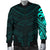 Maori Samoan Tattoo Men Bomber Jacket Turquoise Version - Polynesian Pride