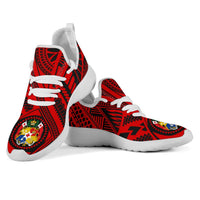 Tonga Polynesian Tattoo Mesh Knit Sneakers - Polynesian Pride