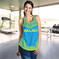 Palau Women's Racerback Tank - Polynesian Chief Flag Version - Polynesian Pride