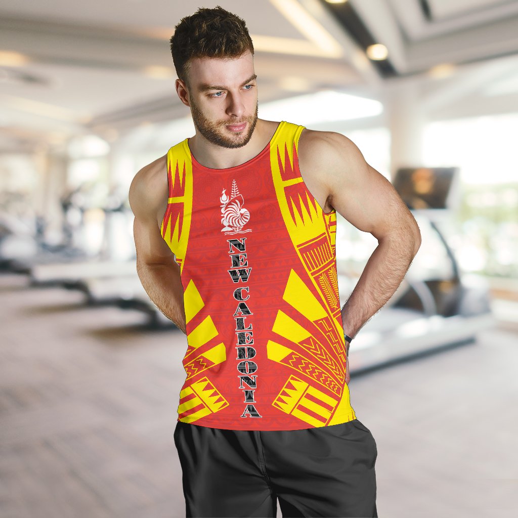 New Caledonia Men Tank Top - Polynesian Tattoo Flag - Polynesian Pride