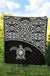 Polynesian Premium Quilt - White Turtle Curve Version - Polynesian Pride