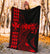 Hawaii Map Kanaka Polynesian Hula Girl Premium Blanket - Red - Polynesian Pride