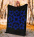 Hawaiian Premium Blanket Royal Pattern - Black And Blue - A1 Style - Polynesian Pride