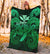 Hawaii Turtle Wave Polynesian Premium Blanket - Hey Style Green - Polynesian Pride