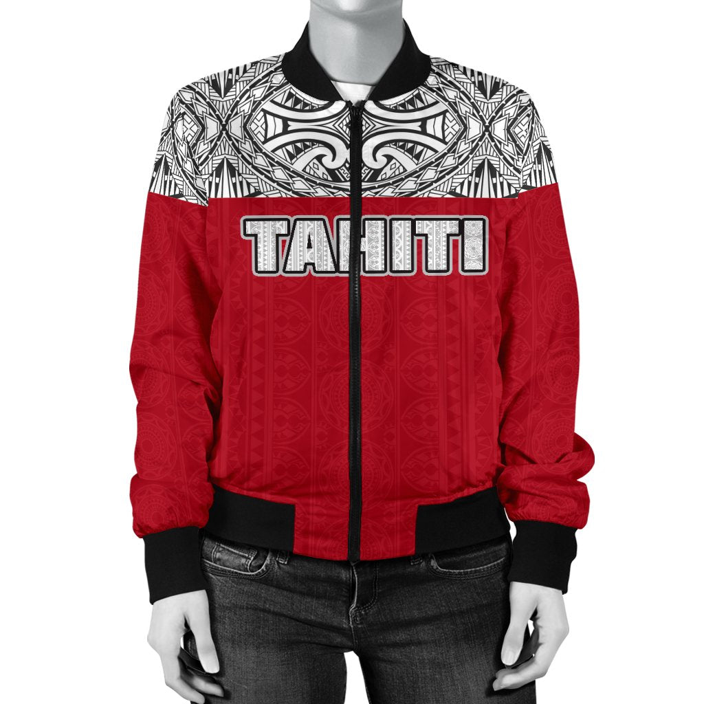 Tahiti Women's Bomber Jacket - Polynesian Design - Polynesian Pride