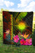 Marshall Islands Polynesian Premium Quilt - Hibiscus and Banana Leaves - Polynesian Pride