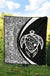 Hawaii Turtle Map Polynesian Premium Quilt - White - Circle Style - Polynesian Pride