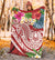 Tahiti Polynesian Premium Blanket - Summer Plumeria (Red) - Polynesian Pride