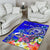 Samoa Custom Personalised Area Rug - Turtle Plumeria (Blue) - Polynesian Pride