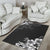 Black n White Hibiscus Area Rug - Polynesian Pride