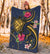 Hawaii Polynesian Turtle Hibiscus Plumeria Premium Blanket - Nane Style - Polynesian Pride