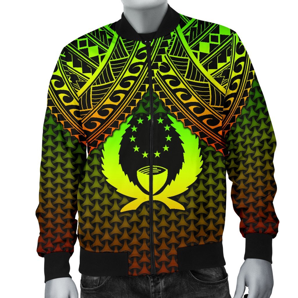 Polynesian Pohnpei Personalised Men's Bomber Jacket - Reggae Vintage Polynesian Patterns - Polynesian Pride