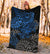 Tahiti Polynesian Premium Blanket - Blue Turtle Hibiscus Flowing - Polynesian Pride