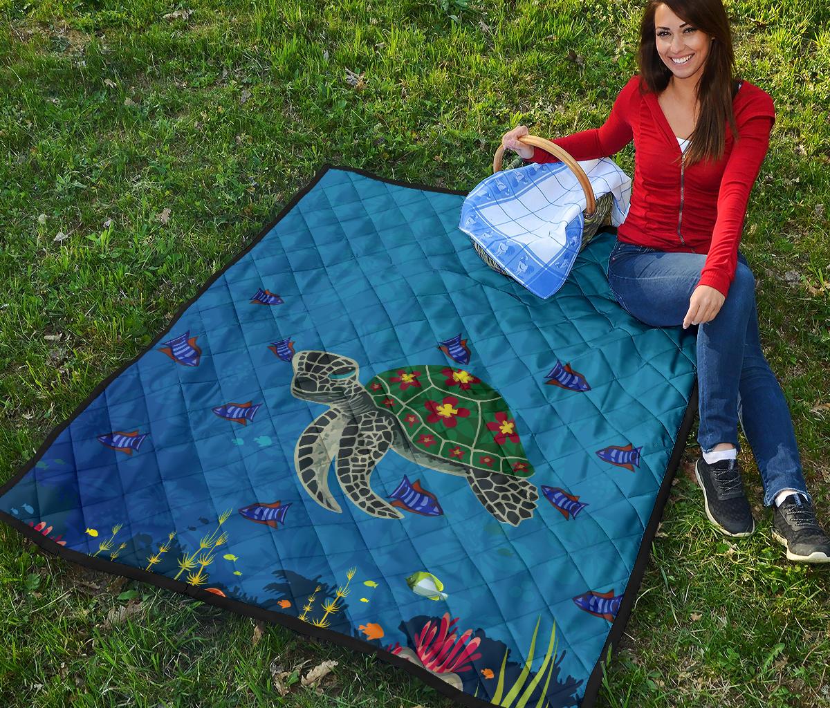 Hawaii Ocean Premium Quilt - Polynesian Pride