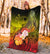 Yap Premium Blanket - Humpback Whale with Tropical Flowers (Yellow) - Polynesian Pride