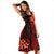 Samoa Polynesian Midi Dress - Red Plumeria - Polynesian Pride