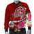 Tahiti Men's Bomber Jacket - Turtle Plumeria (Red) - Polynesian Pride