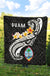 Guam Premmium Quilt - Guam Seal Polynesian Patterns Plumeria (Black) - Polynesian Pride