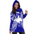 Papua New Guinea Polynesian Hoodie Dress Map Blue - Polynesian Pride