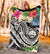 FSM Polynesian Premium Blanket - Summer Plumeria (Black) - Polynesian Pride