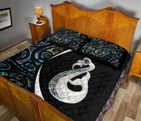New Zealand Maori Manaia Paua Shell Quilt Bed Set - Circle Style - Polynesian Pride