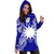 Nauru Polynesian Hoodie Dress Map Blue - Polynesian Pride