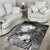 Tahiti Custom Personalised Area Rug - Humpback Whale with Tropical Flowers (White) - Polynesian Pride