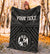 Tonga Personalised Premium Blanket - Tonga Seal With Polynesian Tattoo Style (Black) - Polynesian Pride