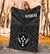 Kosrae Premium Blanket - Kosrae Flag In Polynesian Tattoo Style (Black) - Polynesian Pride